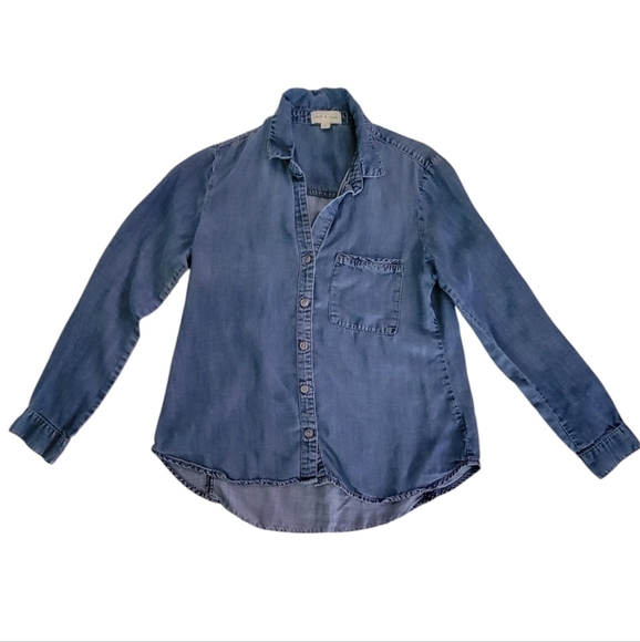 Cloth & Stone Tencel Button Down Collared Top - Picture 1 of 7